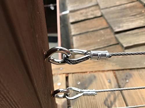 YAMASO 20pcs 1/4'' M6 Stainless Steel Thimble for Diameter Wire Rope Cable Thimbles Rigging - Image 6