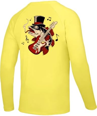 Men's UPF 50+ Sun Fishing Shirt, Long Sleeve UV Protection Tee, Quick Dry Rash Guard for Outdoor Swim Hiking by Twekfish