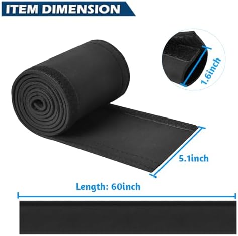 YUKIIATIF Trolling Motor Cable Organizer Sleeve,60" Neoprene Cable Sleeve for Trolling Motor Wire Cover Black - Image 2