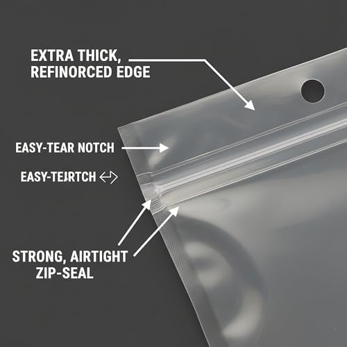 100 Pack Soft Plastic Baits Bags 5.1"x4.7" | Heavy-Duty Clear Lock Zipper Lure Packaging Bags - Leakproof Double-Sealed Zipper Storage for Soft Plastic Lures & Fishing Gear | Multiple Sizes - Image 4