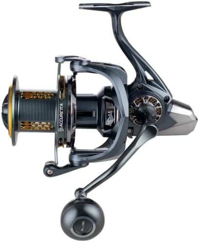 Fishing Spinning Reel, 10000/12000 Saltwater Spinning Reel, 45LBS Max Drag, CNC Aluminum Screw-in Handle & Spool, Oscillating Guide Rod System, Surf Fishing Reel for Beach & Boat Fishing by Accuretta
