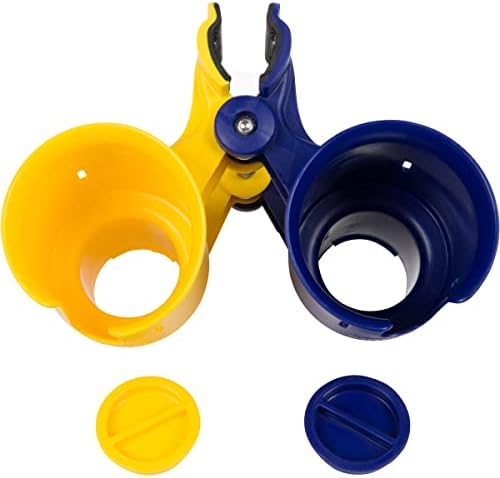 ROBOCUP, (Yellow & Navy), Patented Clamp On Boat Cup Holder |Multifunction Dual Drink Caddy for Fishing Poles, Tools, Net, Gaff |Portable Storage for Boating, Beach, Umbrellas, Golf Carts, Strollers - Image 4
