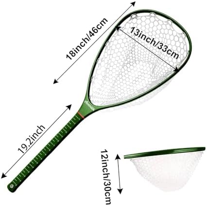 Aventik Fly Floating Fishing Net Carbon Fiber Landing Trout Net Light Weight Clear Rubber Ghost Net Catch & Release - Image 2