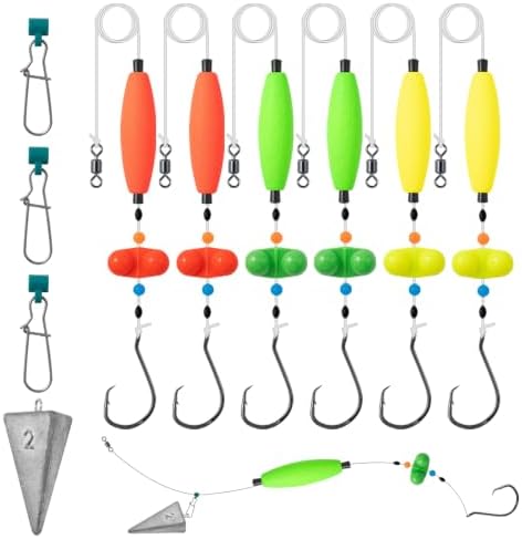 Catfish Rigs Catfish Float Rigs Catfishing Tackle Santee Rig 5/0 6/0 Circle Hooks for Peg Floats Catfish by Unknown