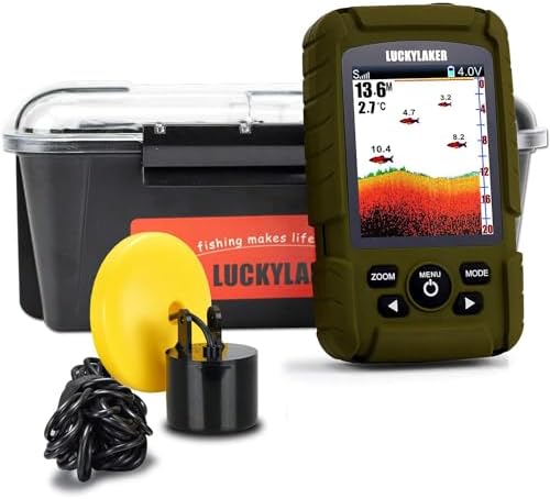 LUCKY Water Depth Fish Finders Waterproof Portable Fishing Fish Finder Display Handheld Ice Fishing Finder Sonar Sensor Transducer for Boat Kayak Sea Fishing by LUCKY