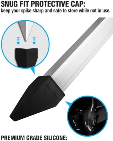 [2024 Upgraded] Exact Design Sand Spike with Bait Box,Protective Cap, Anodized Aluminum, Etched Measurements + Sand Flea Rake Holder (All in one Solution) - Image 3