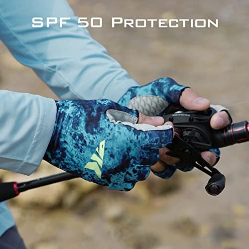 KastKing La Sal UPF50+ Fingerless Fishing Gloves, Men and Women - Image 3