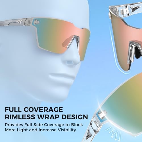 KastKing Tarkio Polarized Fishing Sunglasses, One Piece PC Lens Rimless - Image 4