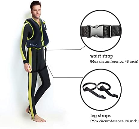NAXER Inflatable Buoyancy Jackets Snorkel Vests for Adults Kayak Kayaking Snorkeling Suit 90-200 lbs Easy Swimming Boating Paddleboarding Water Sports - Image 2