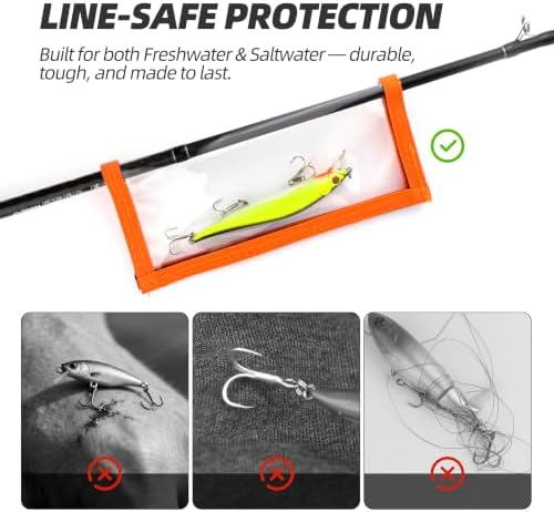 Fishing Lure Wraps 5/10 Pack – Clear PVC Hook Covers & Lure Covers for Fishing Rods – Durable Protects Hooks & Gear for Fresh & Saltwater Fishing Gear - Image 3