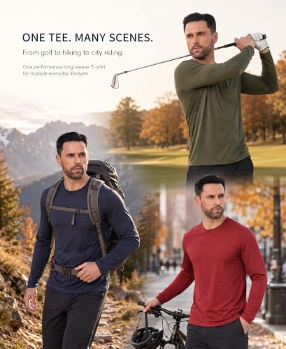 OYGSieg 6/7 Pack Men's Quick Dry Long Sleeve UPF50+ Sun Shirts - Image 5