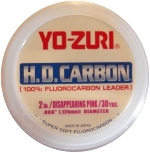 Yo-Zuri H.D. Fluorocarbon 30-Yard Leader Line, Pink, 6-Pound by Yo-Zuri