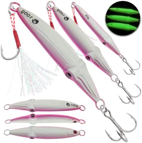 Vertical Jig Fishing Lures Saltwater Jigs Spoon Metal Design Tuna Baits by FREGITO
