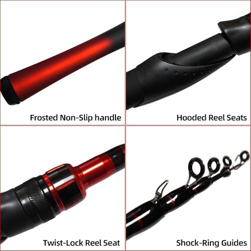 Kilitn Fishing Rod and Reel Combo, Baitcasting Combo Baitcast Reel 5 Foot Durable Fiberglass Telescopic Rod with Fishing Line Full Kits Comfortable Handle - Image 4