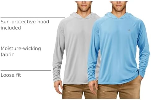Roadbox Mens Fishing Sun Hoodie, Long Sleeve UPF 50+ UV Protection Shirts - Image 4
