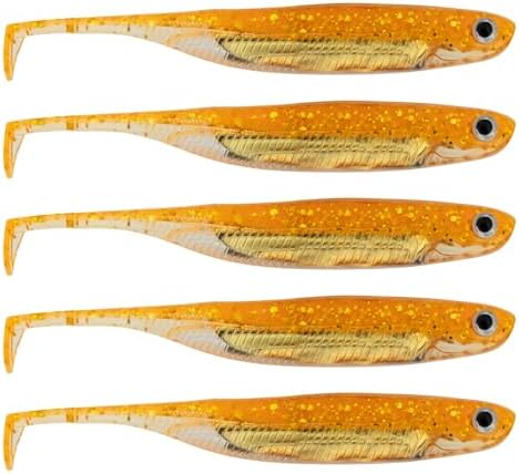 QualyQualy Soft Plastic Swimbait Paddle Tail Shad Lure Soft Bass Shad Bait Minnow Paddle Tail Swim Bait for Bass Trout Walleye Crappie - 2.75in, 3.14in, 3.94in, 5in by QualyQualy