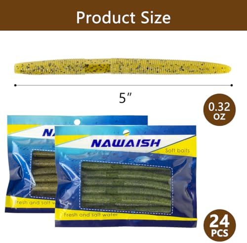 5'' Senko Bait Soft Stick Worms for Wacky Rig Bass Fishing - Image 7