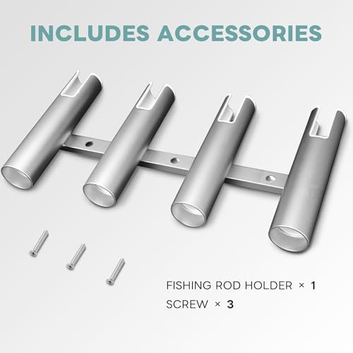 Aluminium Fishing Rod Holders for Boat, Wall-Mounted Fishing Pole Roof Rod Rack,Surf Fishing Rod Holder for Truck, Boats & Yacht - Image 6