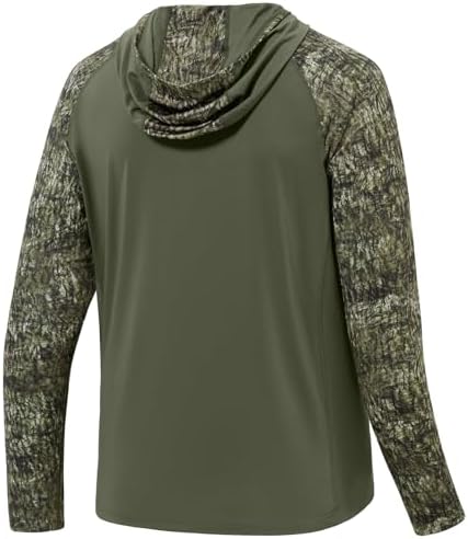 BASSDASH Men’s UPF 50 Performance Fishing Shirt Cooling Hoodie Camo Long Sleeve FS17M - Image 3