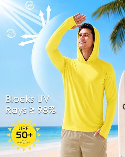 Boladeci Men's UPF 50+ Sun Protection Lightweight Hoodie Shirts Long Sleeve Fishing Shirt SPF UV Hiking Swim - Image 3