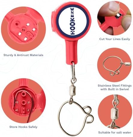 HOOK-EZE Fishing Knot Tying Tool | Protect from Fish Hooks | Tie Fishing Knots Easily | Cool Gadgets for Fishermen | Ice Fly Fishing | Fishing Accessories for Beginner Anglers | Nail Knot Tool - Image 3