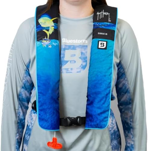 BLUESTORM Cirrus26 Inflatable PFD Life Jackets for Adults | US Coast Guard Approved Automatic Life Vest w/Manual Override Convertibility - Image 3