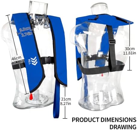 Automatic Inflatable Life Jacke for Adults| Supports up to 330 lbs | Life Vest for Adults| Inflatable PFD Vest Adult| Outdoor Water Sports. - Image 2