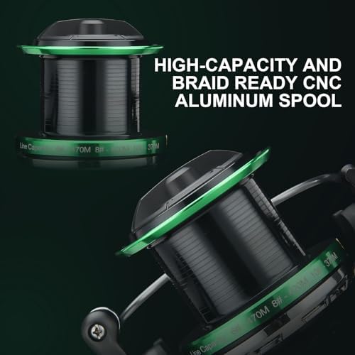 HAUT TON Spinning Reel, 6+1BB Metal Surf Fishing Reels, 55lbs Max Drag - Image 3