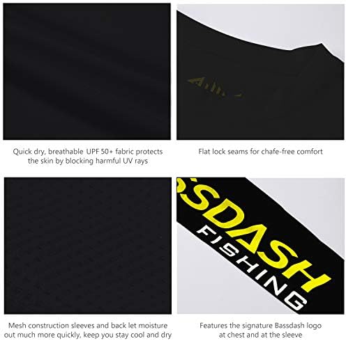 BASSDASH Fishing T Shirts for Men UV Sun Protection UPF 50+ Long Sleeve Tee T-Shirt - Image 6