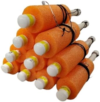 Rhodes Jugs Tilt Catfish Noodle Jugs 6 Pack - 7ft line - Kayaking - Made in USA - Ready to Go - Lime Green, Red, Blue, Orange, White & Multicolor - Catfish Rig - Catfish Tackle - Weighted Jug Lines by Unknown