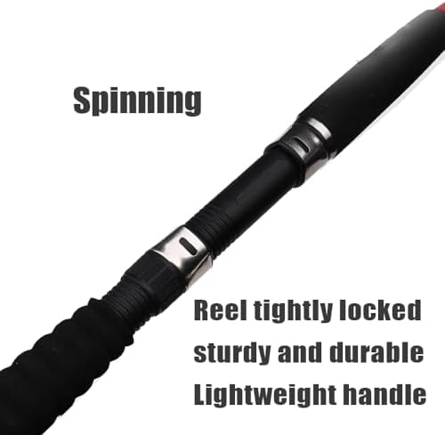 Saltwater Offshore Boat & Surf Casting Spinning Rod|2PCS|Heavy Power Fast-Medium|Action 3.5-10.6oz|Carbon Travel Surf Rod|Tuna, Grouper, Striper, Jigging|5.3'|EVA Handle - Image 4