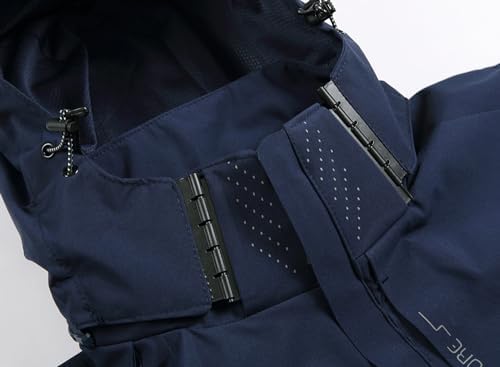 Men's Lightweight Waterproof Rain Jacket,Shell Hooded Outdoor Raincoat Hiking Windbreake jacket - Image 2