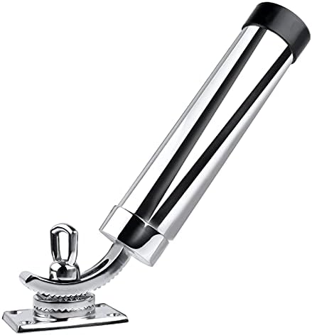 Deck Mount Fishing Rod Holder, Marine Grade Stainless Steel Adjustable Fishing Rod Holders, Support for Marine Boat Yacht by Hoffen