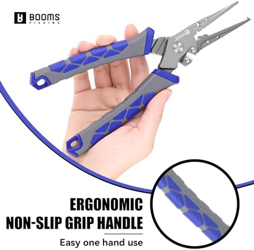 Booms Fishing Pliers Hook Remover: 7.5" Split Ring Pliers and Fish Hook Remover for Saltwater and Freshwater - Braid Line Cutter & Crimper with Lanyard - XW15 Multi-Function Fishing Tool for Angles - Image 7