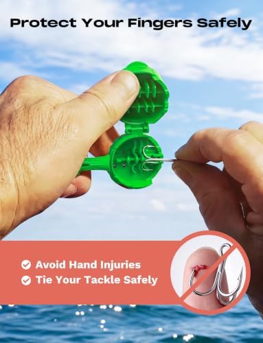 HOOK-EZE Fishing Knot Tying Tool | Protect from Fish Hooks | Tie Fishing Knots Easily | Cool Gadgets for Fishermen | Ice Fly Fishing | Fishing Accessories for Beginner Anglers | Nail Knot Tool - Image 3