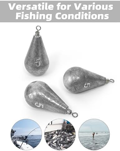 BLUEWING Casting Swivel Bell Sinkers Fishing Weights 1/2oz-8oz Drop Shot Dipsey Lead Saltwater - Image 5