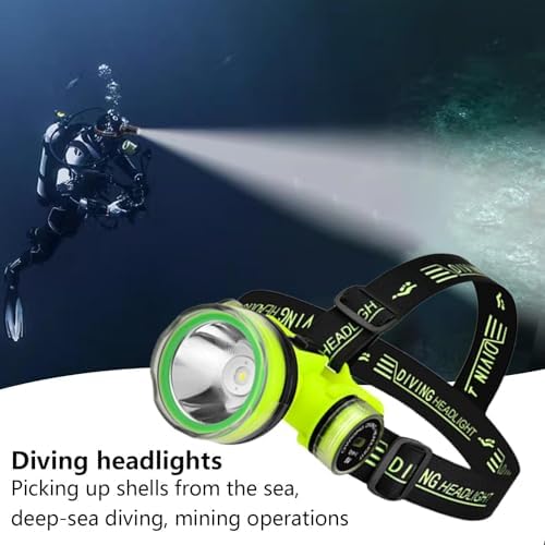 Waterproof LED Head Lamp – Scubaa Dive Light, Underwater Flashlight | IPX8 Waterproof USB Rechargeable Diving Gear, 350M Long Distance Light, Adjustable 2 Lighting Modes for Scubaa Diving, Snorkeling - Image 3