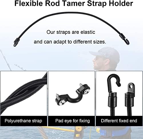 Sumind 4 Pcs Rod Strap Holder Deck Mount for Boat Rod,12 Inch - Image 3