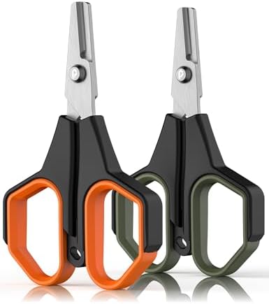 2pc Fishing Scissors,3.9" Fishing Braided Line Cutter by pulltherfishing