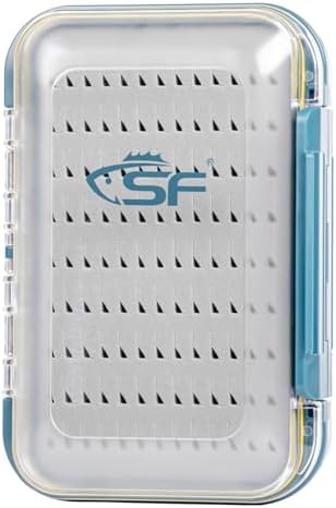 SF Double Sided Waterproof Fly Box With Clear Lid Easy Grip Foam L 1Pcs by SUNSHINEFISHING
