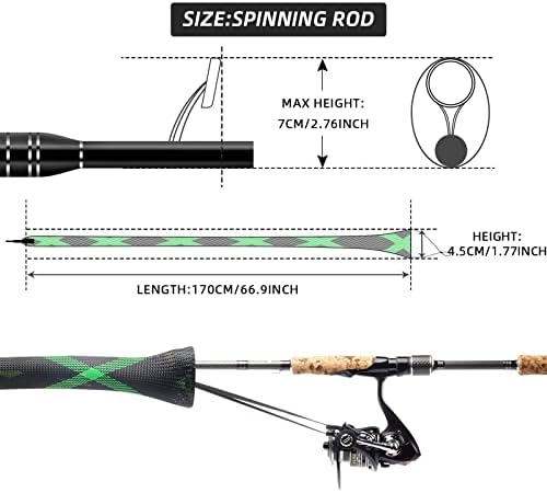 SF Fishing Rod Socks Pole Sleeve Cover Protector Gloves - Image 3