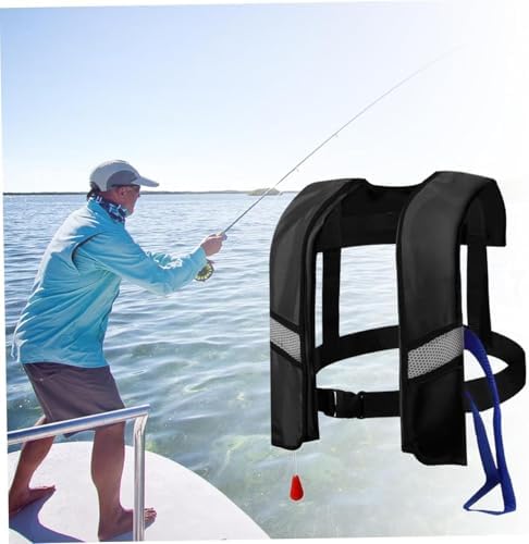 2-Pcs Automatic Inflatable Life Jacket,Adjustable Nylon Swim Vest with CO2 Inflation, Reflective Strips & Safety Buckle,Gas Cylinders Not Included. - Image 3