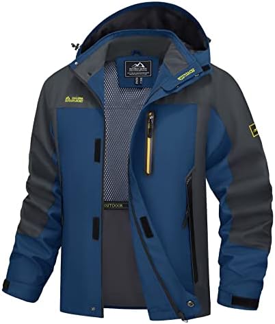 MAGCOMSEN Men's Rain Jacket Lightweight Windbreaker Fishing Raincoat by MAGCOMSEN
