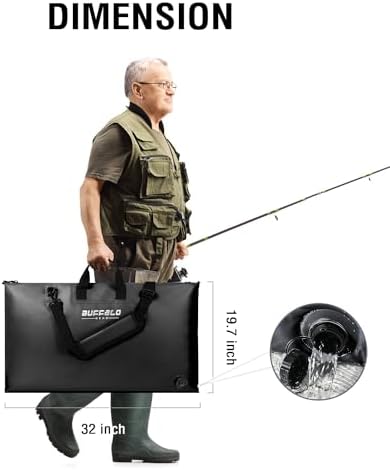 Buffalo Gear Fish Tournament Weigh in Bag for Bass Fishing, Heavy Duty Fish Bag for Caught Fish Waterproof,Leakproof,Puncture Resistant - Image 7