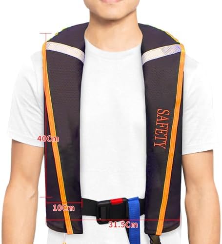 Manual Inflatable Life Jacket|Life Vest for Adults|PFD Low Profile|Supports up to 330 lbs(YSH700) - Image 2