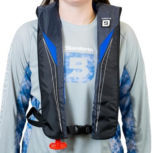 BLUESTORM Cirrus26 Inflatable PFD Life Jackets for Adults | US Coast Guard Approved Automatic Life Vest w/Manual Override Convertibility - Image 4