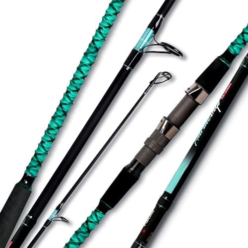 Fiblink Surf Fishing Rod Portable Travel Surf Spinning Rod 2 Piece/3 Piece/4 Piece Carbon Fiber Saltwater Fishing Rod 9'/10'/12'/13'/15' by Fiblink