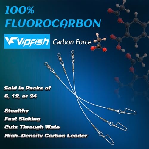 Fishing Fluorocarbon Leader with Crane Swivel and Snaps - Heavy Duty 20-80lb Fluorocarbon Leader Connects Lures, Bait, or Hooks for Saltwater & Freshwater Fishing - Image 4