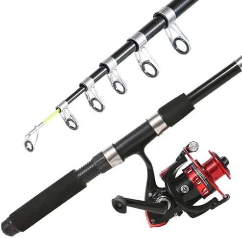 Tripquips Fishing Rod, 6.9ft Telescopic Fishing Rod and Reel Combo with Fishing Pliers and Lip Gripper Fishing Equipment, 5.2:1 Pre-Loaded Spinning Reel Combo Set Fishing Pole - Image 4