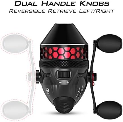KastKing Brutus Spincast Fishing Reel, Reversible Handle, Easy Push-Button - Image 3